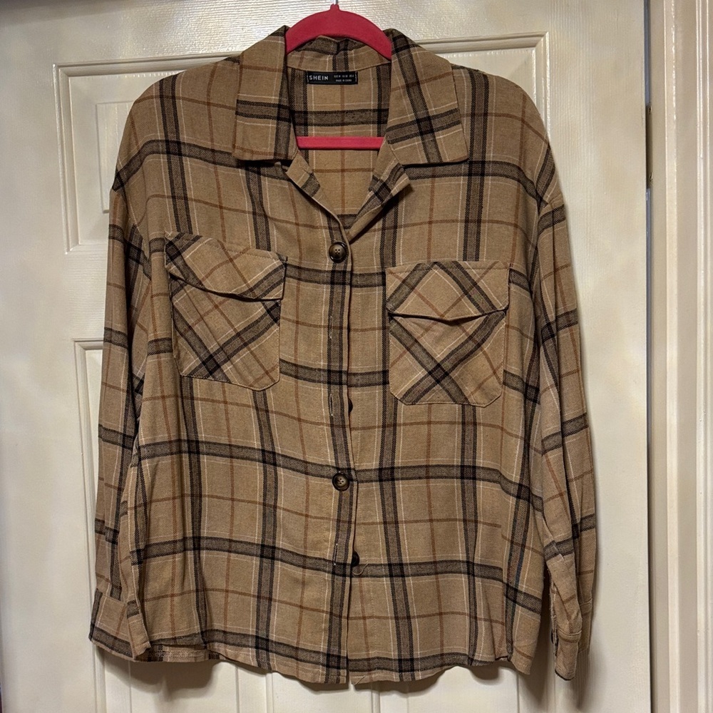 SHEIN plaid flannel shirt
